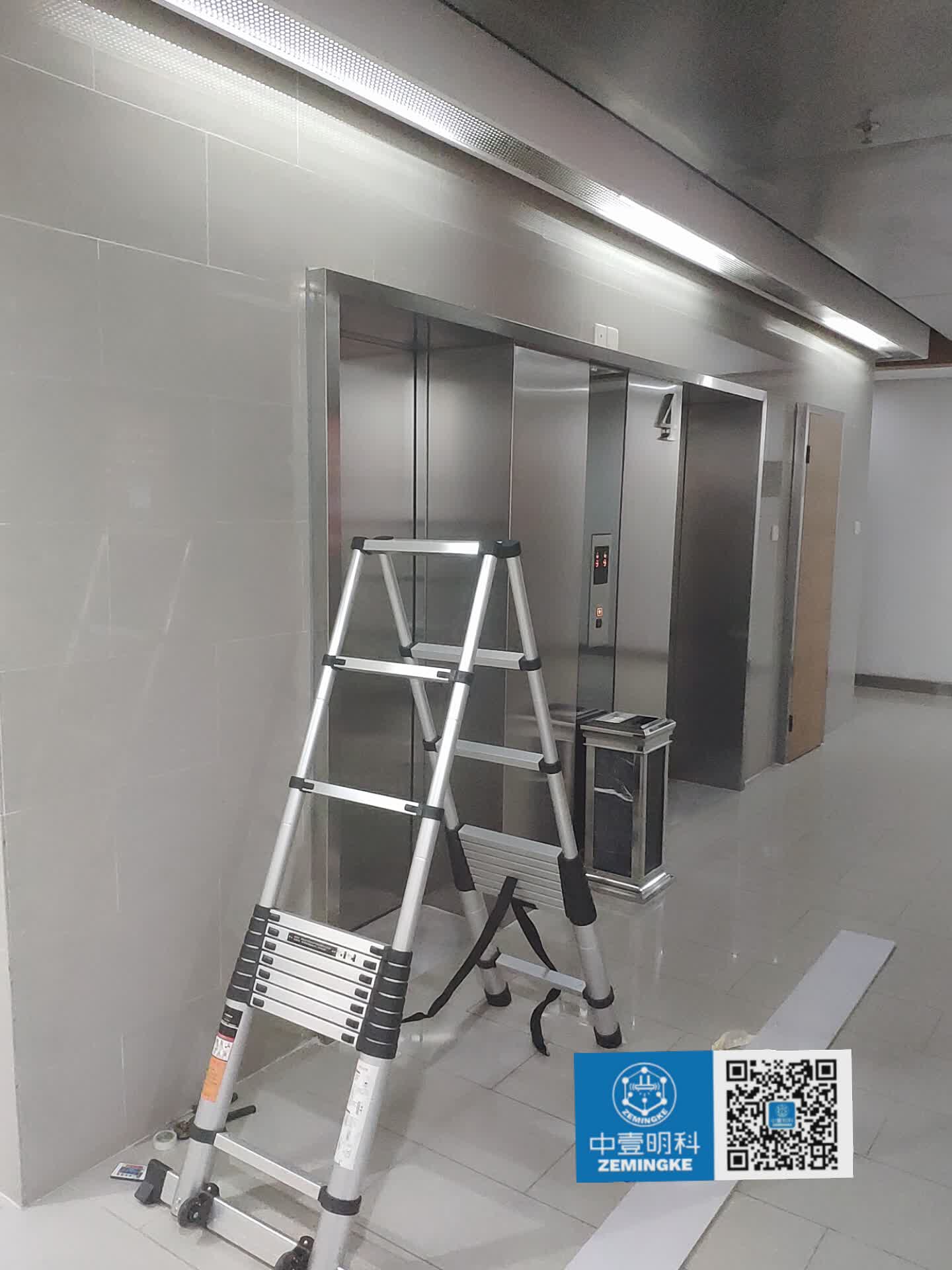 節能改造施工記錄|寫字樓電梯廳燈槽照明節能改造